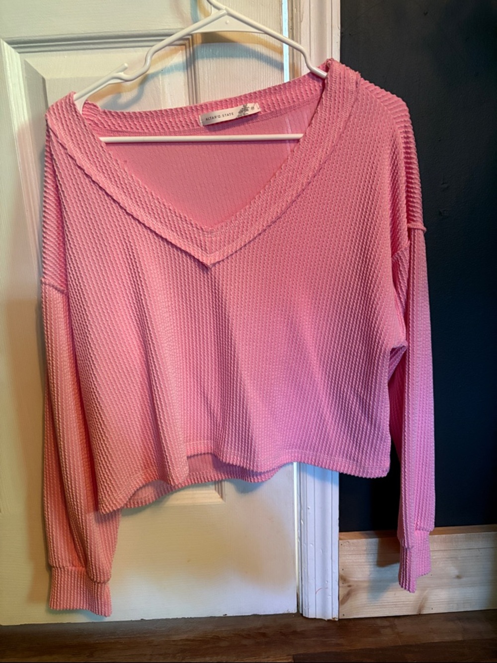 Z Supply Waffle V-Neck Tunic - Pink